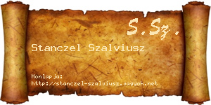 Stanczel Szalviusz névjegykártya